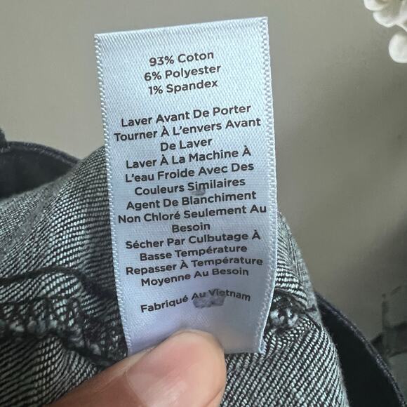 Talbots High Rise Wide Leg Sailor Jeans 10‎ Blue Dark Wash Women's Raw Hem - Picture 9 of 10